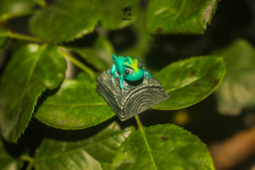 the eye key chameleon artisan keycap