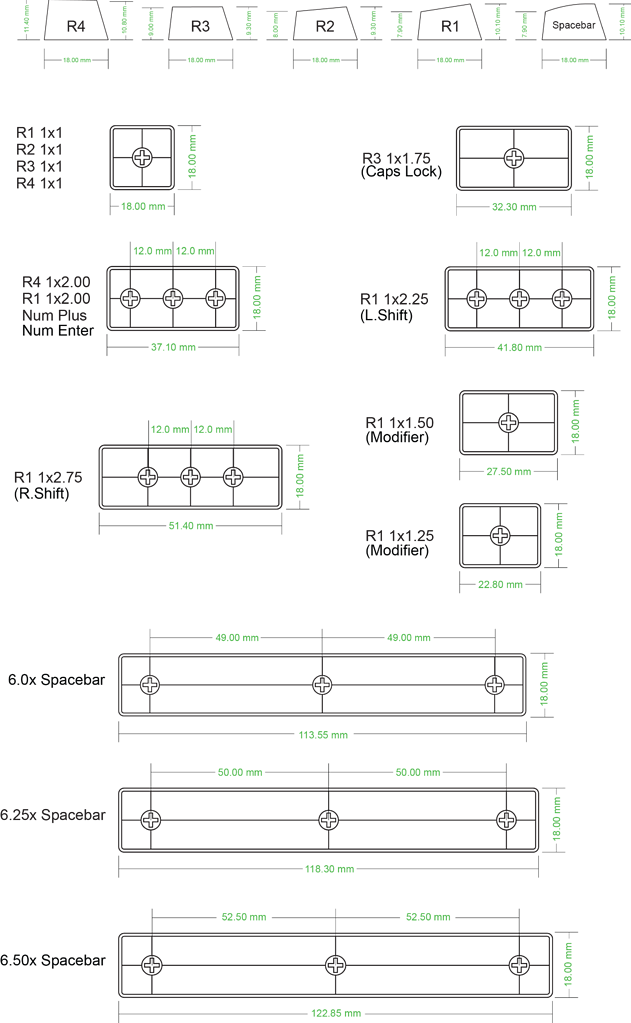 Need help with keycaps dimensions - Keycaps - KeebTalk